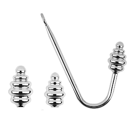 8826 Ribbed Anal Screw-in GreatBenefit Hook Set 1219